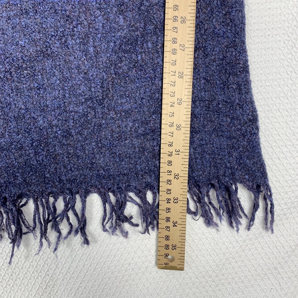 Kerry Woollen Mills Lambswool Shawl Ireland Celtic Blue Blanket Wrap One Size - Picture 8 of 9